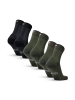 DANISH ENDURANCE Socken Light Hiking Crew in black olive green