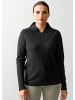 Alba Moda Pullover mit breitem V-Ausschnitt in schwarz