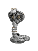 GILDE Figur Steampunk Cobra silberfarben - (H) 30,5 cm