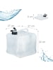 relaxdays 4 x Wasserkanister in Transparent/ Schwarz - 20 Liter