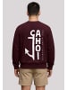 F4NT4STIC Sweatshirt Knut & Jan Scribble Logo in maroon