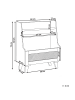 Beliani Bücherregal JACKIT in Weiß/Braun - (W) 60 x (H) 72 x (L) 30 cm