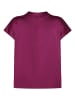Zero  Satin-Bluse mit Kragen in Magenta Purple