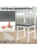 HOMCOM Essgruppe-80L x 60B x 74,5H cm-Weiß