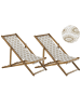 Beliani 4-tlg Gartenliege ANZIO in Beige/Braun