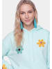 IZIA Women Hoodie in Aqua