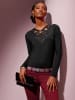 creation L Langarmshirt in schwarz