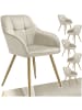 tectake Polstersessel gepolstert, in Samtoptik, gesteppt, 58 x 62 x 82 cm