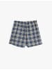 KOTON Shorts in Marineblau Karomuster