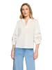 BETTY & CO Casual-Bluse mit Spitzeneinsatz in Weiß