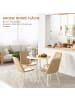 HOMCOM Esstisch in Naturholz 80L x 80B x 76H cm