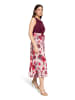 Vera Mont Cocktailkleid mit Plissee in Patch Dark Red/Cream