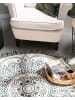 Beliani Kurzflor IRICE in Grün/Beige - (W) 120 x (H) 1 x (L) 120 cm