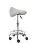 Beliani Drehhocker DUMONT in Beige/Silber - (W) 38 x (H) 53 x (L) 38 cm