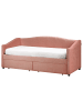Beliani 2-tlg Einzelbett VITTEL in Rosa