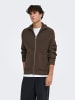 ONLY & SONS Strickjacke in Chocolate Brown