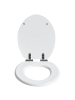Beliani WC-Sitz MAZARUNI in Weiß - (W) 38 x (H) 41 x (L) 46 cm