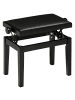 HOMCOM Klavierhocker-63L x 33B x 45-56H cm-Schwarz