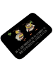 Mr. & Mrs. Panda Badteppich Hummeln Kleeblatt mit Spruch in Schwarz