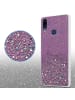 cadorabo Hülle für Samsung Galaxy A10s / M01s Glitter in Lila mit Glitter