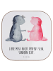 Mr. & Mrs. Panda Untersetzer für Gläser Axolotl Liebe mit Spruch in Weiß