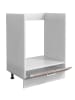 VCM  Ofenschrank Breite 60 cm Herdschrank Küche Esilo F in Weiß / Sonoma-Eiche