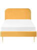 Beliani Doppelbett FLAYAT in Gelb/Gold - (W) 133 x (H) 109 x (L) 215 cm