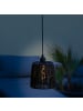 MARELIDA LED Lampenschirm in Korboptik Hängeleuchte aus Kunststoffseil 15cm schwarz