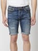 KOROSHI DENIM SLIM FIT SHORTS in blau
