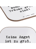 Mr. & Mrs. Panda Bierdeckel Spruch Angst überwinden mit Spruch in Weiß