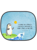 Mr. & Mrs. Panda sonnenschutz Pinguin Surfer mit Spruch in Eisblau