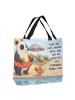 Mr. & Mrs. Panda Shopper Panda Schwimmbad Pommes Design mit Spruch in Weiß