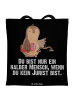 Mr. & Mrs. Panda Tasche Jurist Herz mit Spruch in Schwarz