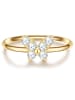 Glanzstücke München Ring Schmetterling aus Sterling Silber mit Zirkonia in gelbgold