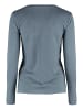 Hailys Langarmshirt 2er-Set V-Ausschnitt Normale Passform in Grau-Blau