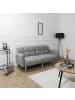 CALICOSY Schlafsofa aus grauem Stoff B1 in Grau - (W)195  x (H)83  x (L)91 cm