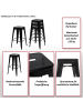 MCW 4er-Set Barhocker A73, Industriedesign stapelbar, Grün