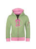 Trollkids Hoodie Pullover mit Kapuze "Sortland" in Pistaziengrün/Malvenpink