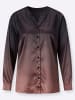 creation L Satin-Bluse in schwarz-rotbraun-bedruckt