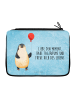 Mr. & Mrs. Panda Federmäppchen Pinguin Luftballon mit Spruch in Eisblau