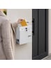 relaxdays Briefkasten mit Zeitungsfach in Weiß