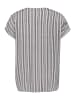 Kaffe Kurzarm-Bluse KAanja Regular fit in Black/Chalk Stripe