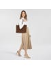 LIEBESKIND BERLIN Monogram Shopper Tasche Leder 47 cm in safari
