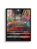 MuchoWow Poster mit Leiste Bunte Treppe  (BxH)