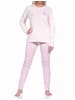 NORMANN langarm Schlafanzug Pyjama allover Druck - 71362 in rosa