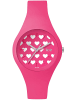 Ice Watch Quarzuhr LO.PK.HE.S.S.16 pink Siliconarmband 38 mm in rosa