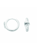 Adeliás Damen 925 Silber Ohrringe / Creolen Delphin Ø 14,5 mm in silber