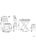 Beliani 3-tlg Bistro Set TERNI in Braun