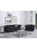 Beliani 3-Sitzer Sofa CHESTERFIELD in Schwarz/Braun - (W) 196 x (H) 70 x (L) 75 cm