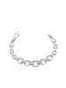 faina Women Chain Link Bracelet With Rhinestones in Silver